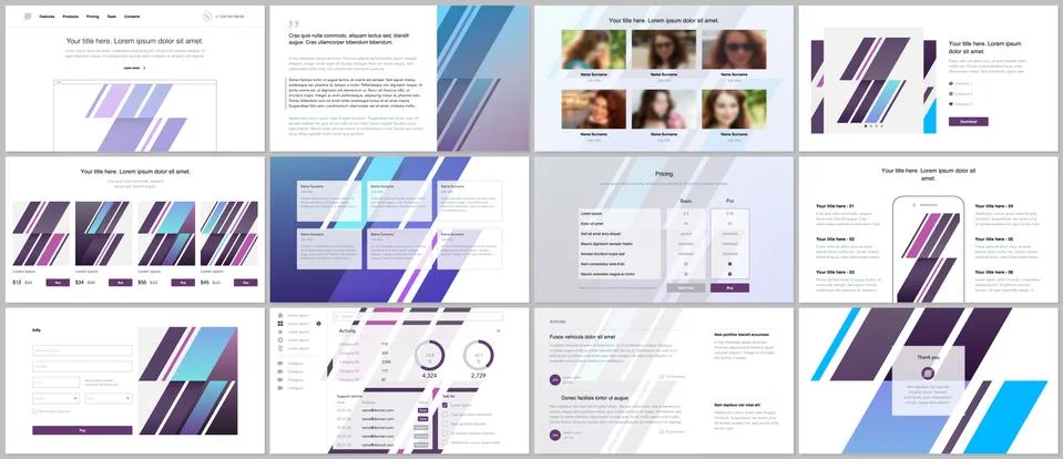 Vector templates for website design Stock-Illustration
