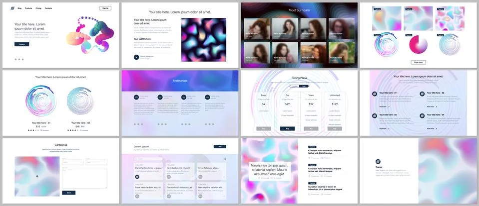 Vector templates for website design, minimal presentations, portfolio with Stock Illustration