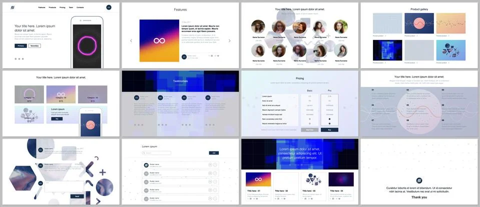 Vector templates for website design, minimal presentations, portfolio with Stock Illustration