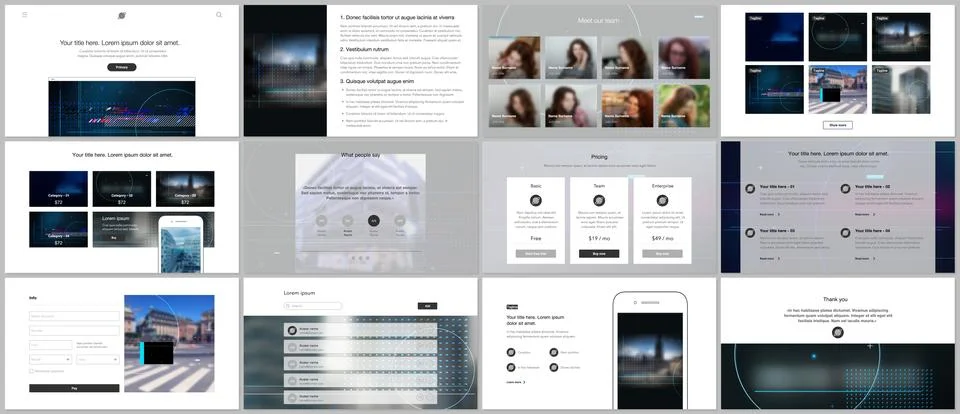 Vector templates for website design, presentations, portfolio. Templates for Stock Illustration
