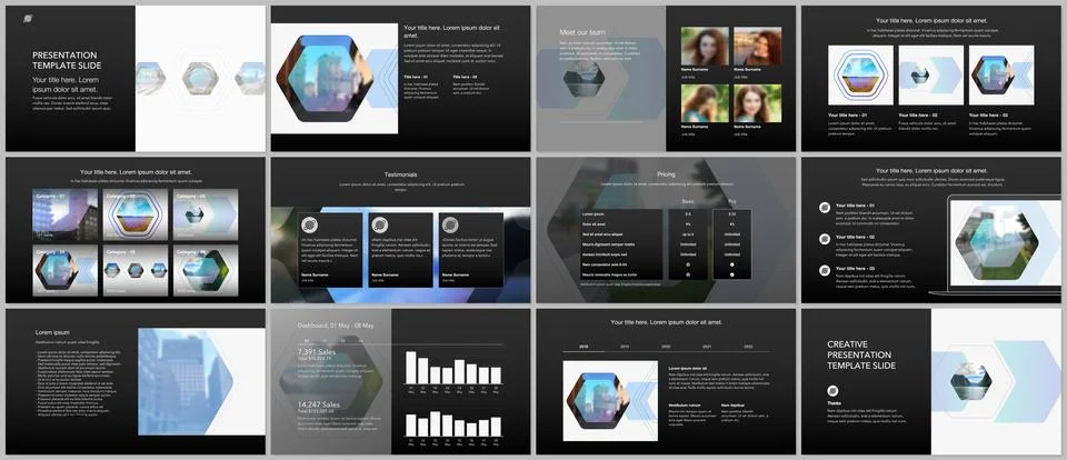 Vector templates for website design, presentations, portfolio. Templates for Illustrazione stock