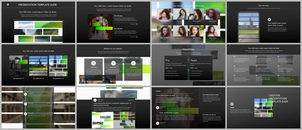Vector templates for website design, presentations, portfolio. Templates for Illustrazione stock