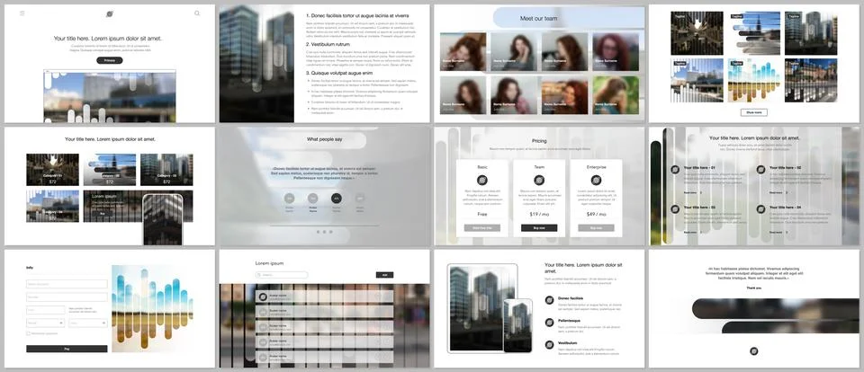 Vector templates for website design, presentations, portfolio. Templates for Stock Illustration