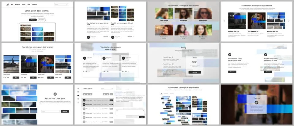 Vector templates for website design, presentations, portfolio. Templates for Stock Illustration