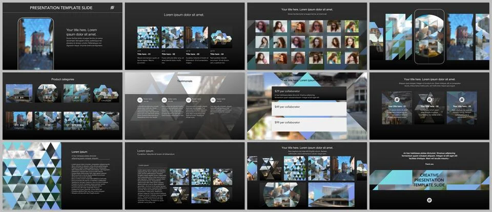 Vector templates for website design, presentations, portfolio. Templates with Stock Illustration