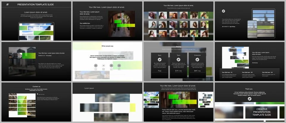 Vector templates for website design, presentations, portfolio. Templates for Illustrazione stock