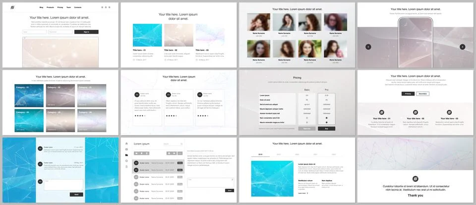 Vector templates for website design, presentations, portfolio. Templates for Stock Illustration