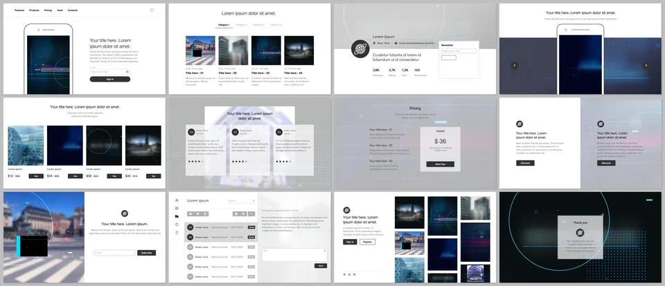 Vector templates for website design, presentations, portfolio. Templates for Stock Illustration