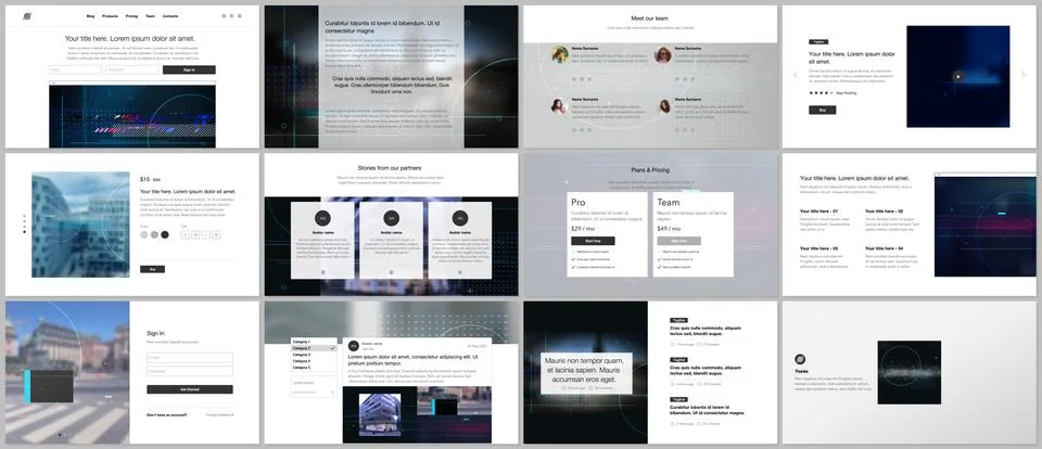 Vector templates for website design, presentations, portfolio. Templates for Stock Illustration