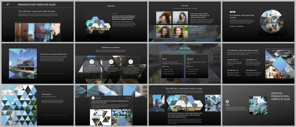 Vector templates for website design, presentations, portfolio. Templates with Illustrazione stock