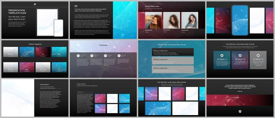 Vector templates for website design, presentations, portfolio. Templates for Stock Illustration