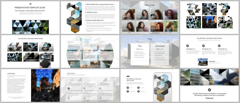 Vector templates for website design, presentations, portfolio. Templates with Stock Illustration