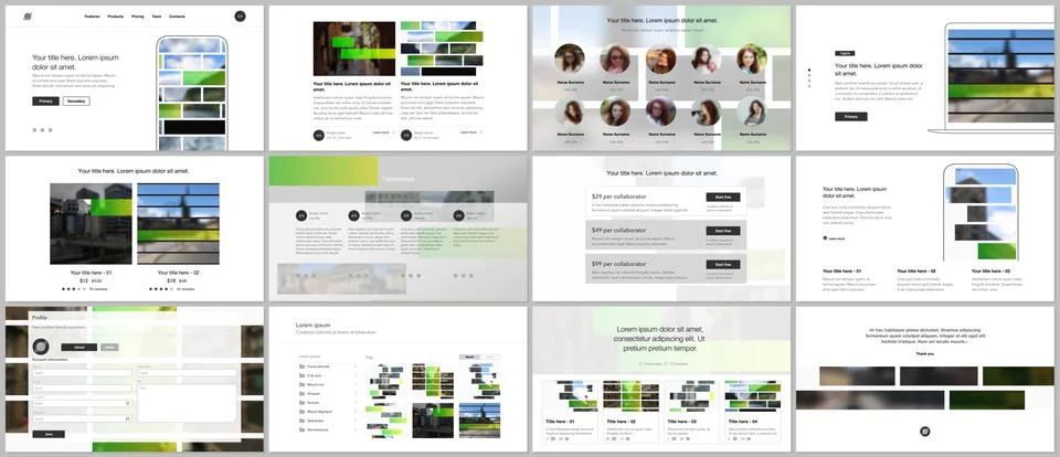 Vector templates for website design, presentations, portfolio. Templates for Stock Illustration