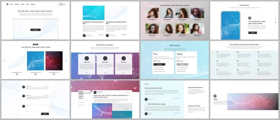 Vector templates for website design, presentations, portfolio. Templates for Stock Illustration