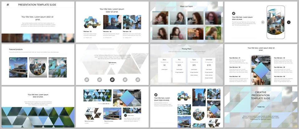 Vector templates for website design, presentations, portfolio. Templates with Illustrazione stock