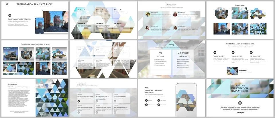 Vector templates for website design, presentations, portfolio. Templates with Stock Illustration