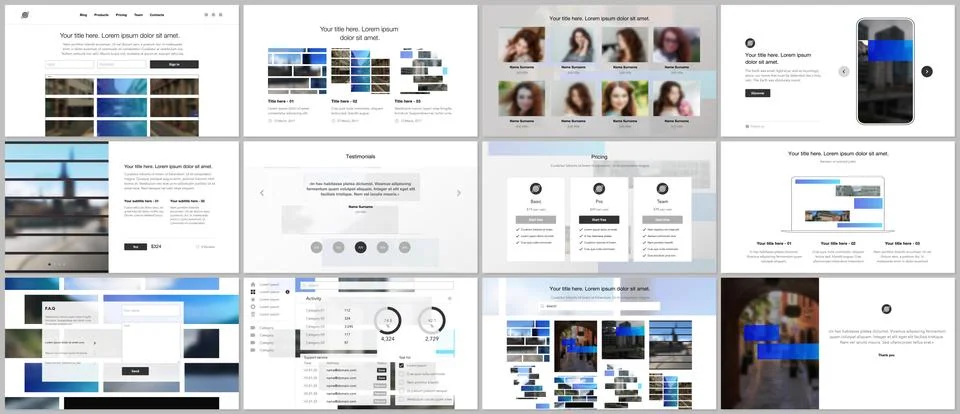 Vector templates for website design, presentations, portfolio. Templates for Stock Illustration