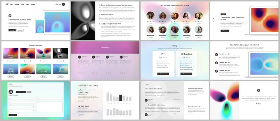 Vector templates for website design, presentations, portfolio. Templates for Stock Illustration