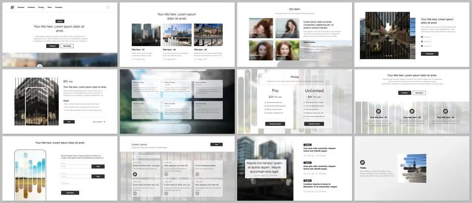 Vector templates for website design, presentations, portfolio. Templates for Stock Illustration