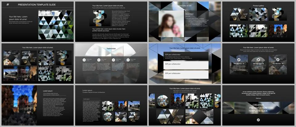 Vector templates for website design, presentations, portfolio. Templates with Illustrazione stock
