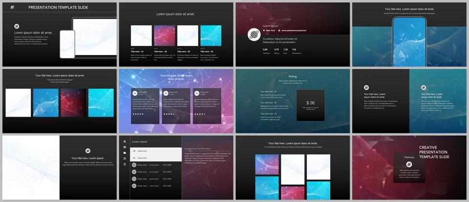Vector templates for website design, presentations, portfolio. Templates for Stock Illustration