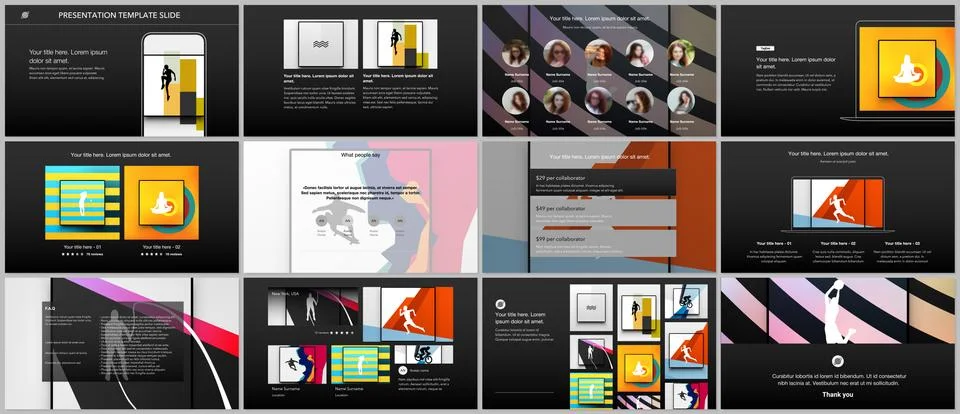 Vector templates for website design, presentations, portfolio. Templates for Stock Illustration