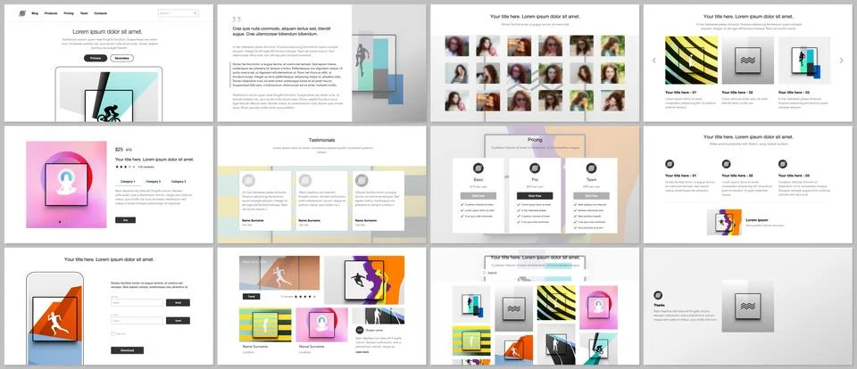Vector templates for website design, presentations, portfolio. Templates for Stock Illustration