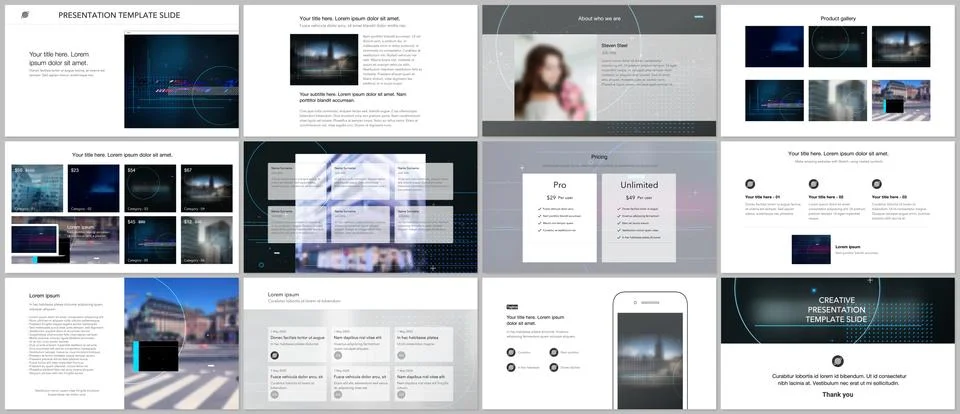 Vector templates for website design, presentations, portfolio. Templates for Illustrazione stock