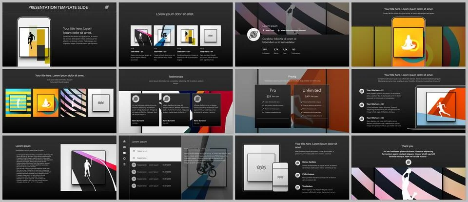 Vector templates for website design, presentations, portfolio. Templates for Stock Illustration