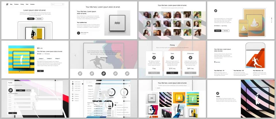 Vector templates for website design, presentations, portfolio. Templates for Stock Illustration