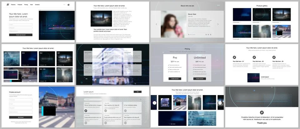 Vector templates for website design, presentations, portfolio. Templates for Stock Illustration