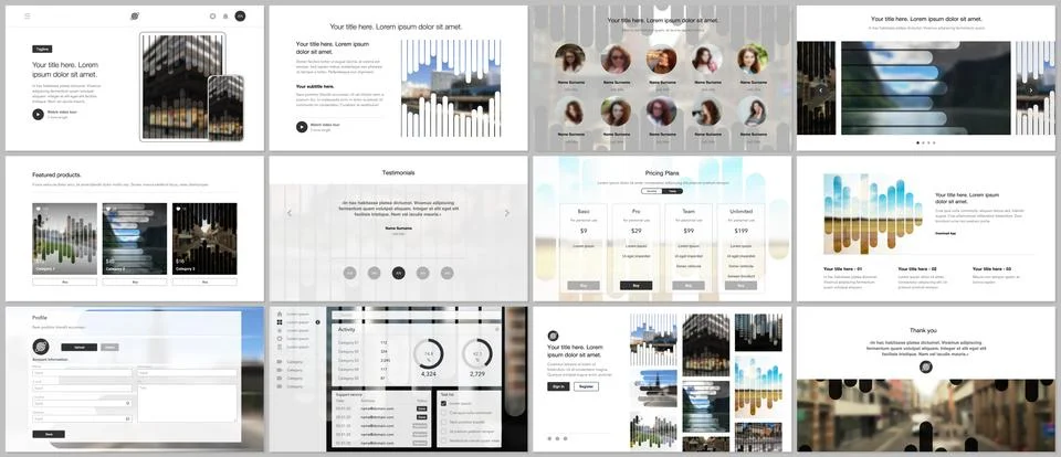 Vector templates for website design, presentations, portfolio. Templates for Stock Illustration
