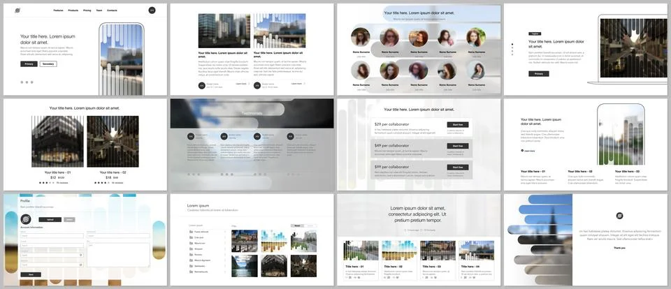 Vector templates for website design, presentations, portfolio. Templates for Stock Illustration