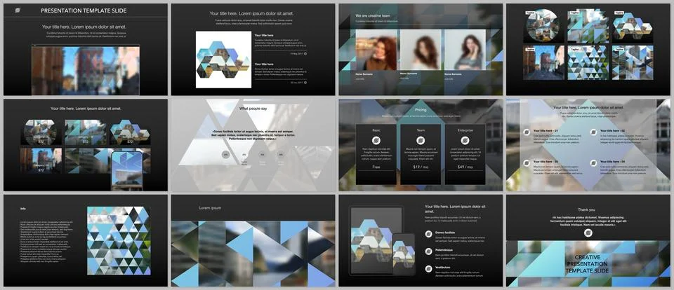 Vector templates for website design, presentations, portfolio. Templates with Stock Illustration