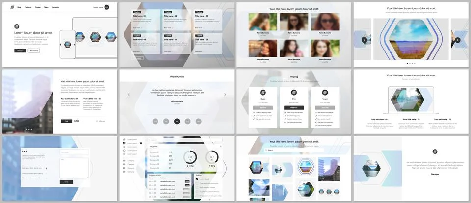 Vector templates for website design, presentations, portfolio. Templates for Stock Illustration