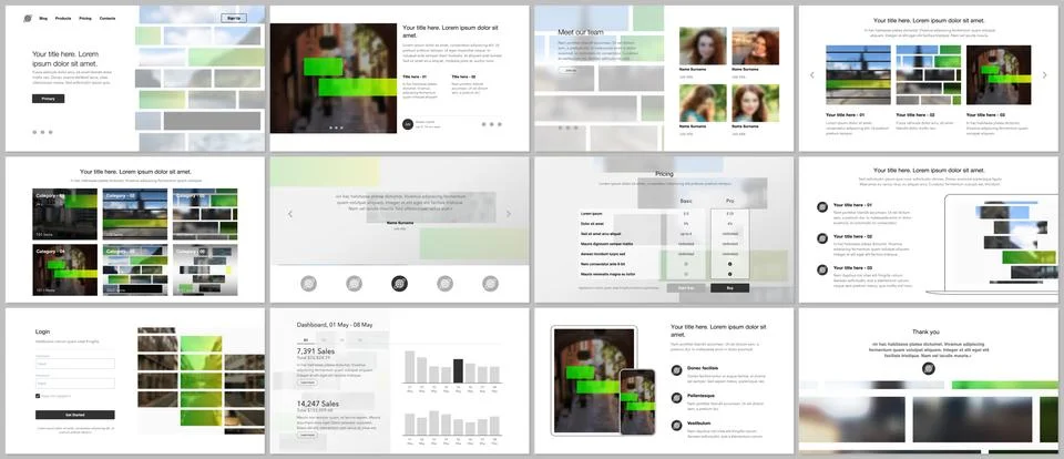 Vector templates for website design, presentations, portfolio. Templates for Stock Illustration