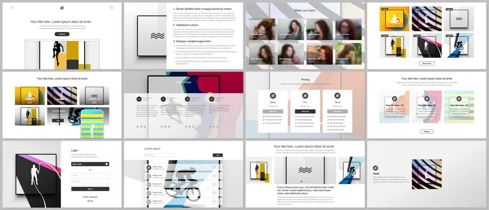 Vector templates for website design, presentations, portfolio. Templates for Stock Illustration