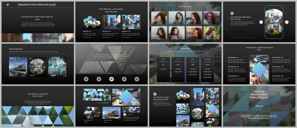 Vector templates for website design, presentations, portfolio. Templates with Illustrazione stock