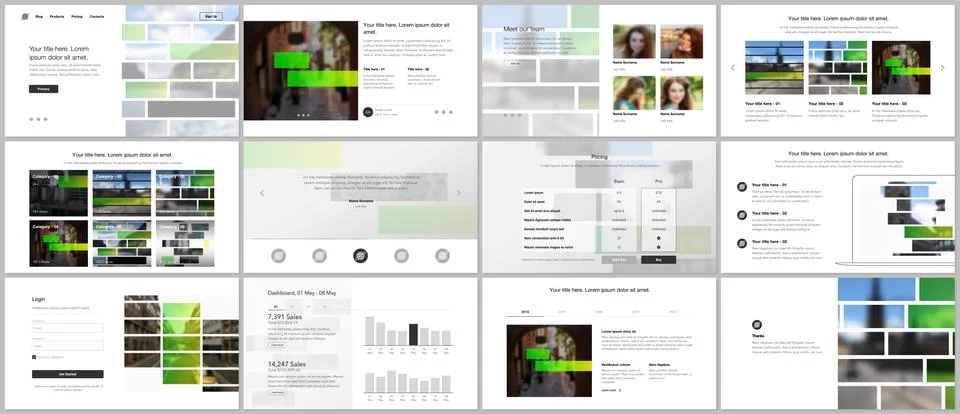 Vector templates for website design, presentations, portfolio. Templates for Stock Illustration