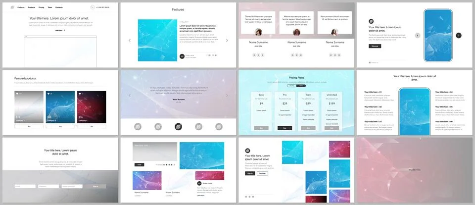 Vector templates for website design, presentations, portfolio. Templates for Stock Illustration