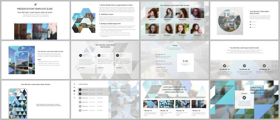 Vector templates for website design, presentations, portfolio. Templates with Stock Illustration
