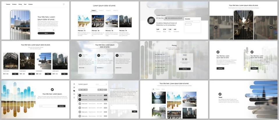 Vector templates for website design, presentations, portfolio. Templates for Stock Illustration