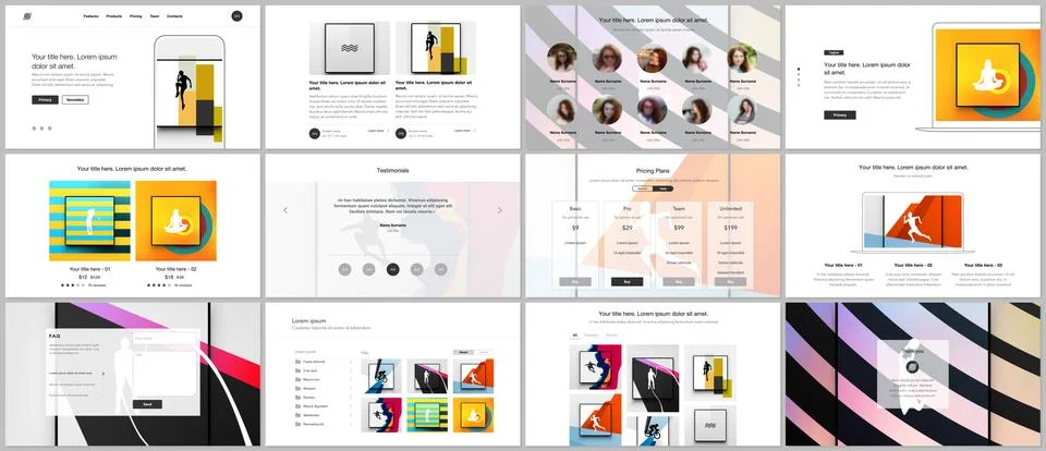 Vector templates for website design, presentations, portfolio. Templates for Stock Illustration