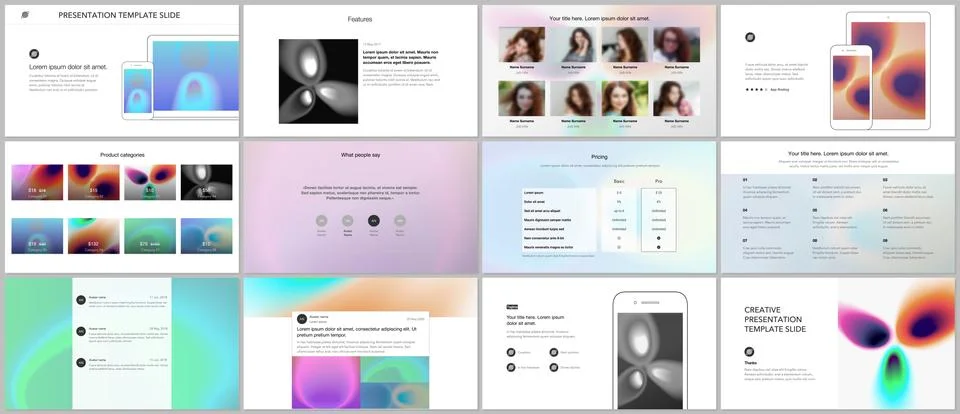 Vector templates for website design, presentations, portfolio. Templates for Illustrazione stock