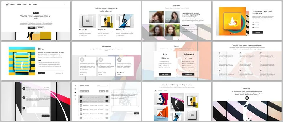 Vector templates for website design, presentations, portfolio. Templates for Stock Illustration