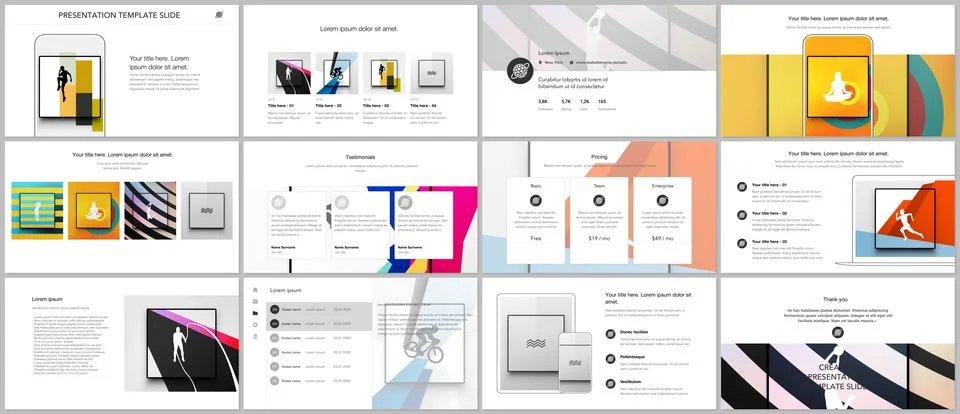 Vector templates for website design, presentations, portfolio. Templates for Stock Illustration
