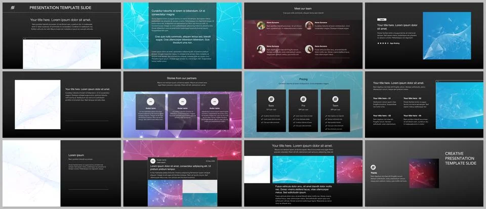 Vector templates for website design, presentations, portfolio. Templates for Stock Illustration