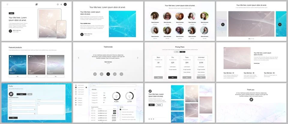 Vector templates for website design, presentations, portfolio. Templates for Stock Illustration