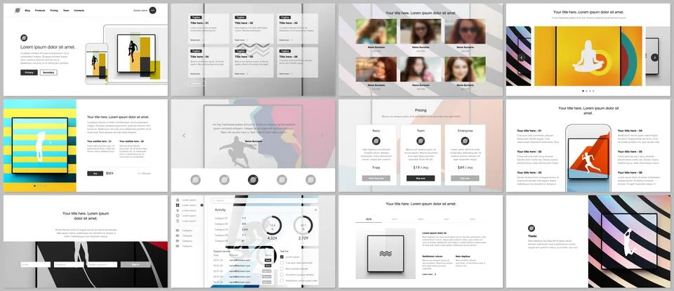 Vector templates for website design, presentations, portfolio. Templates for Stock Illustration