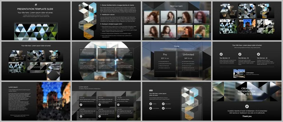 Vector templates for website design, presentations, portfolio. Templates with Stock-Illustration